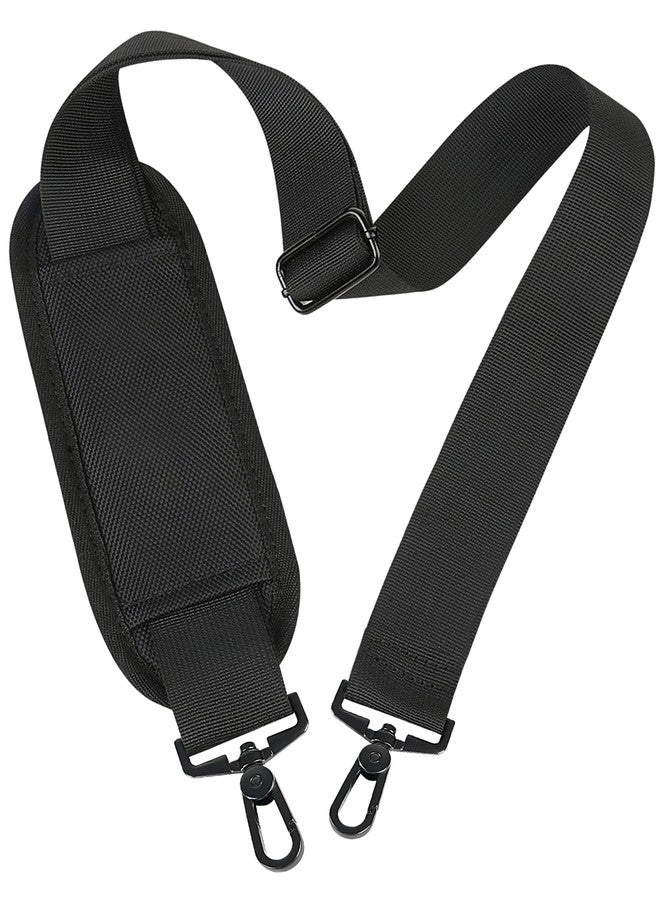Taygeer Shoulder Strap, 52" Universal Replacement Laptop Shoulder Strap Luggage Duffel Bag Strap Adjustable Comfortable Belt with Metal Hooks for Briefcase Computer Messenger Bag Laptop Case, Black - Image 1
